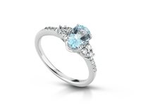 Ringe PG Gioielli Dame Shiny in Weißgold Acquamarina 1.02 Ct ANSHINY3P/3A - ANSHINY3P/3A